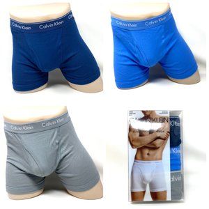 💖MEGA SALE💖Calvin Klein 3-Pack Men's Pure Cotton Blue Boxer Brief NB4003-935